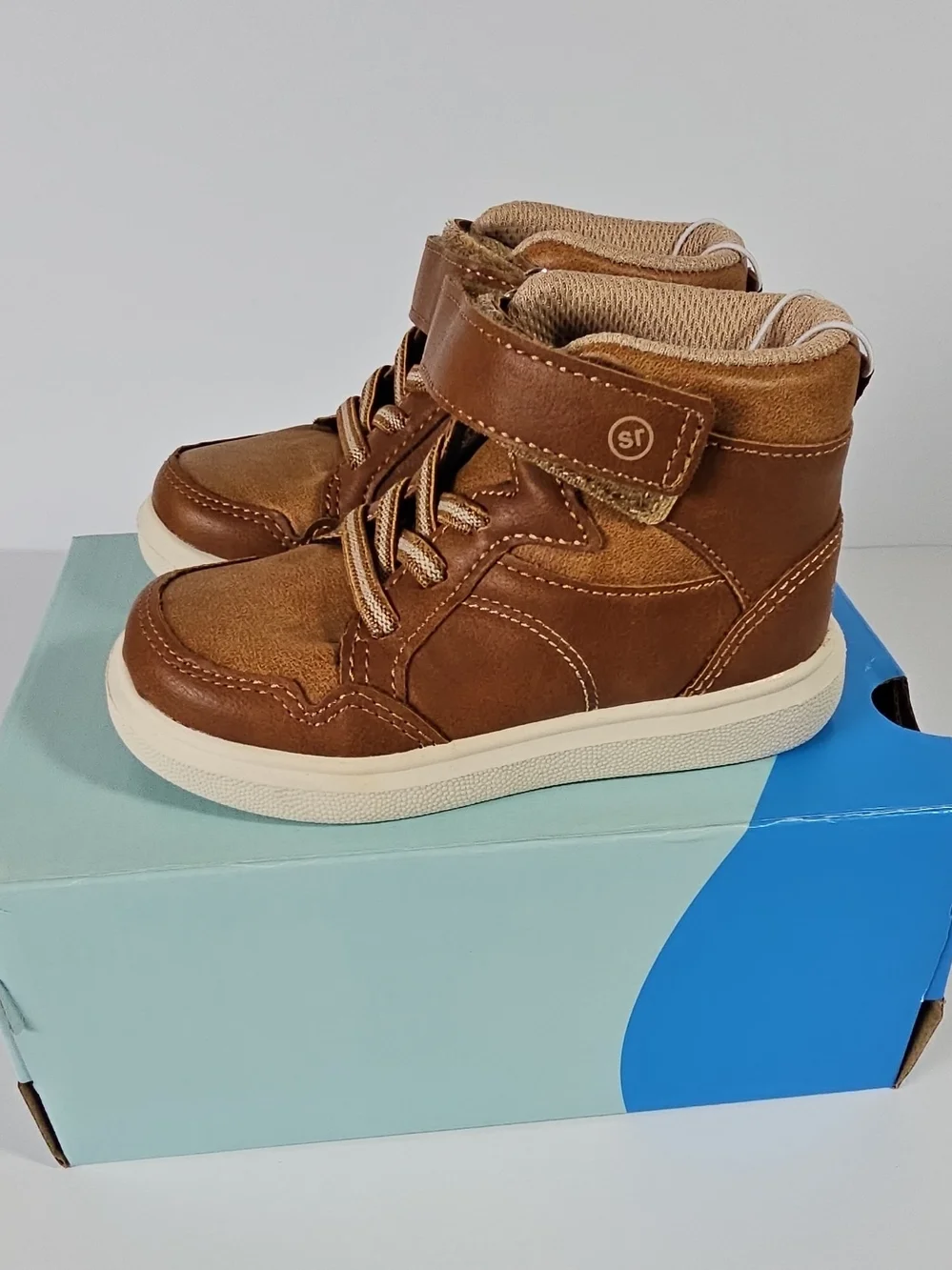 Stride Rite 360 Zayn Toddler High Top Sneakers Boots Fall Tan Brown Size 5M NWT